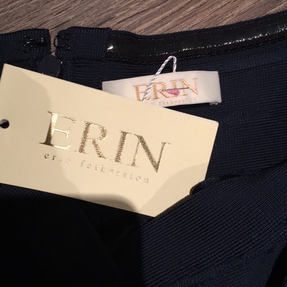 NWT Erin Fetherston Fit & Flare Blue/Black Dress - Picture 5 of 7